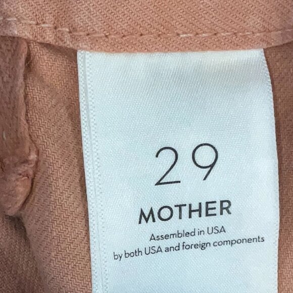 NWT $228 MOTHER Flare Palazzo Pants Jeans Peach Tan Mid-Rise Size 29 - Picture 8 of 11